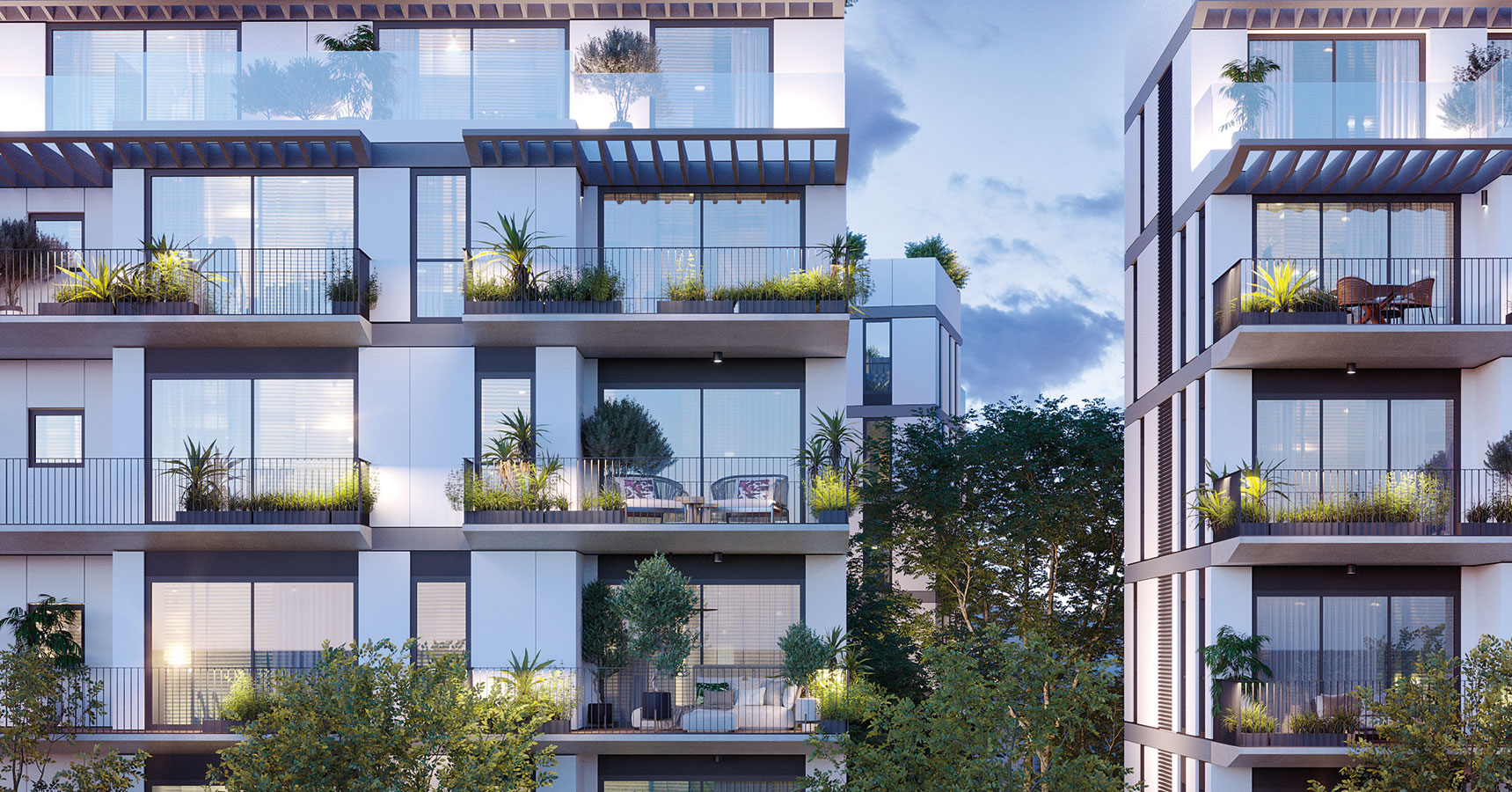 פרויקט באזל  אקרו נדל"ן  - מתחם המגורים באזל