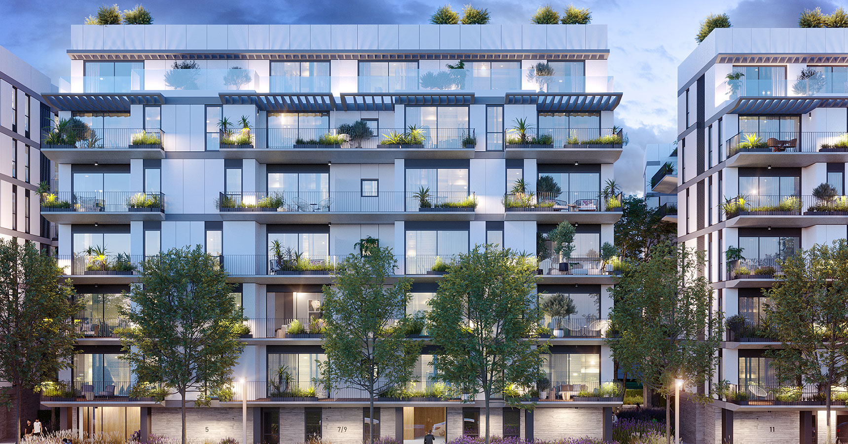 פרויקט באזל  אקרו נדל"ן  - מתחם המגורים באזל