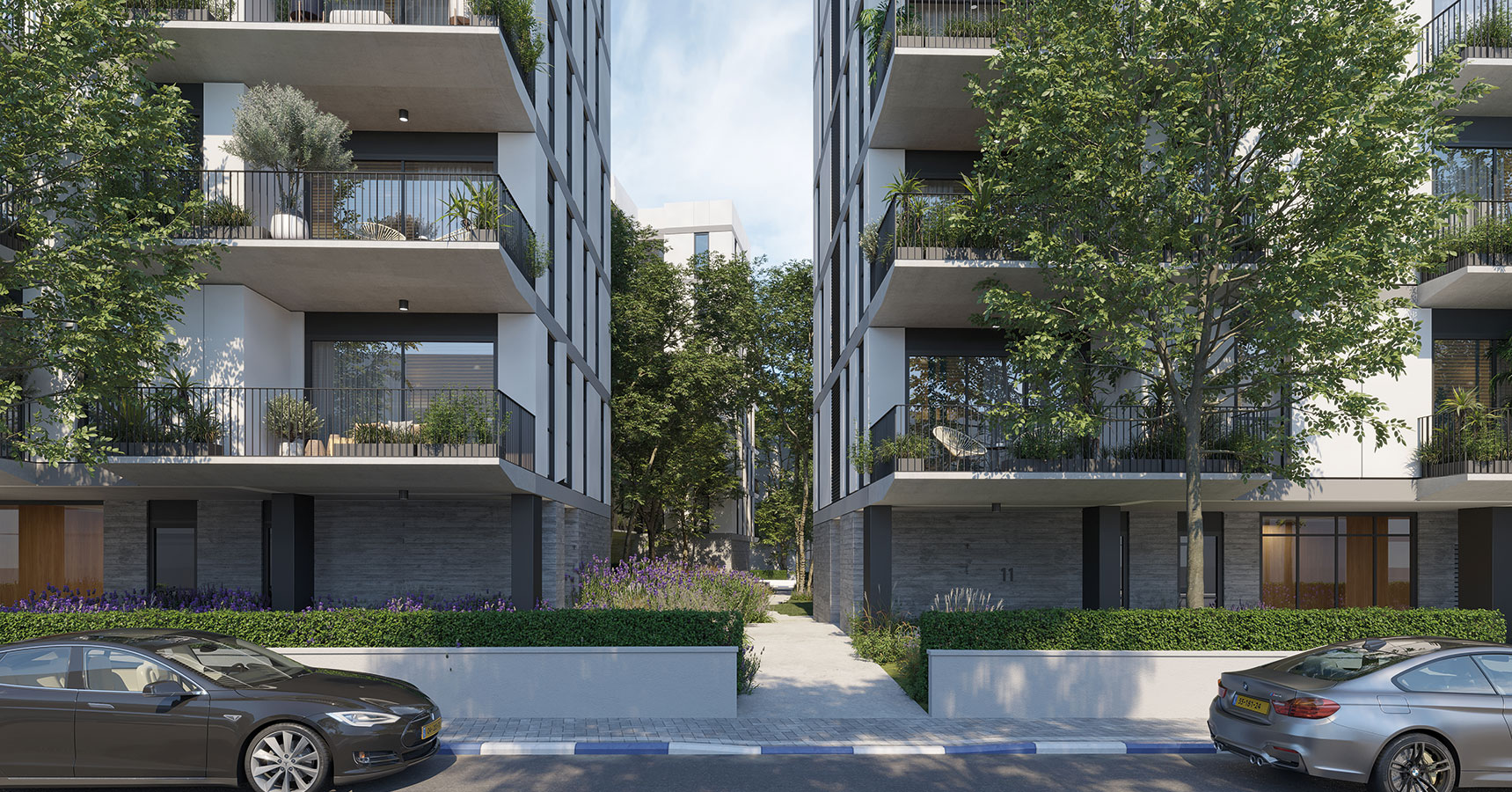 פרויקט באזל  אקרו נדל"ן  - מתחם המגורים באזל